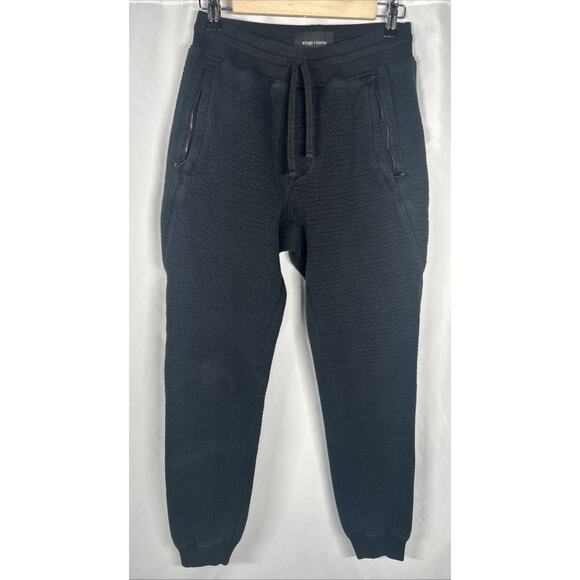Wings + Horns W+H Mens Joggers Sweatpants Cabin Fleece Black Canada Small RiRi - Picture 1 of 4